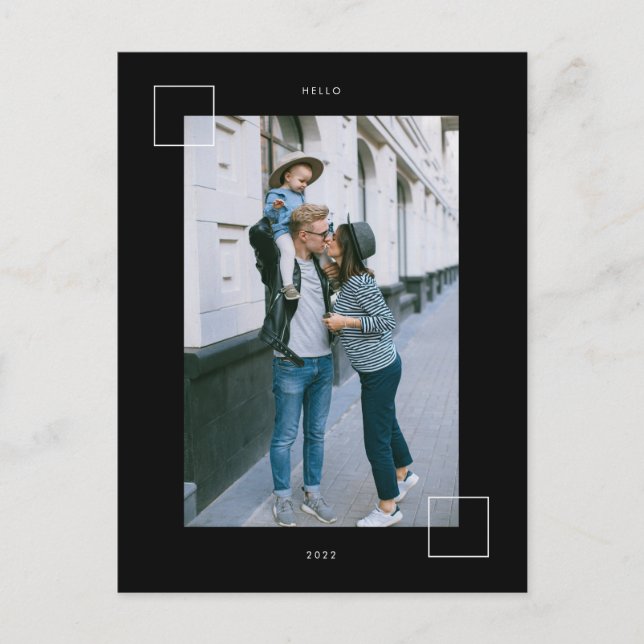 Cartão Postal FELIZ ANO NOVO Adicionar Foto da Família (Frente)