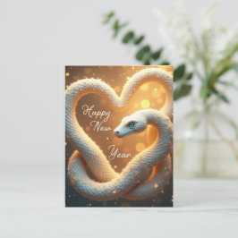 Cartão Postal Feliz ano novo de madeira