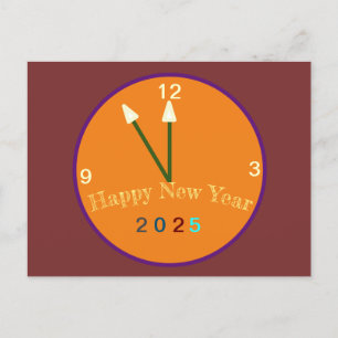 Cartão Postal Feliz ano novo de presente 2025