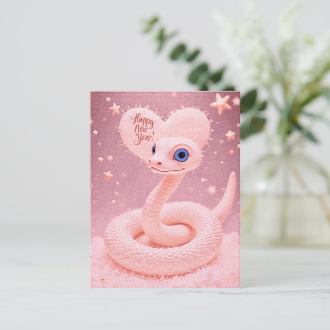 Cartão Postal Feliz ano novo do Cobra (Em pé/Frente)