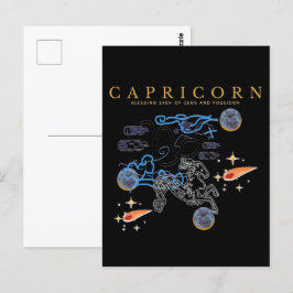 Cartão Postal Feliz ano novo Mikitiez capricorn saturn astrologi