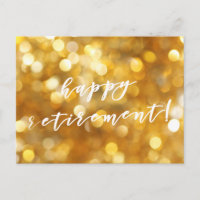 Feliz aposentadoria! Cartão-postal Glamoroso Doura