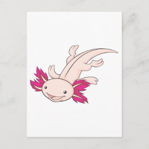 Cartão Postal Feliz Axolotl mexicano