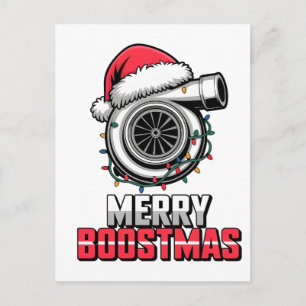 Cartão Postal Feliz Boostmas Boost amante Papai Noel Turbo Natal