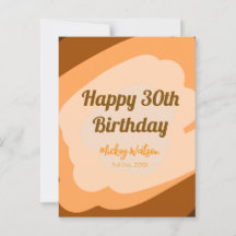 Feliz bosque aniversário de 30 anos ruivo no outon