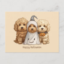 Feliz Cachorro de Goldendoodle de Halloween