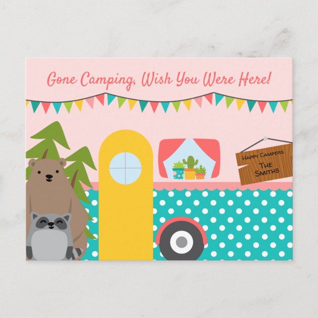 Cartão Postal Feliz Camper (Frente)