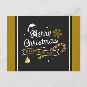 Cartão Postal Feliz Cartão-Postal De Natal E Feliz ano novo