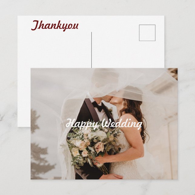 Cartão Postal Feliz Casamento 2 (Frente/Verso)