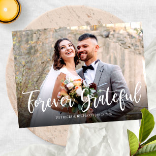 Cartão Postal Feliz Casamento Elegante De Fotos Para Sempre Obri