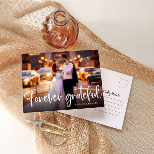 Cartão Postal Feliz Casamento Obrigado Foto