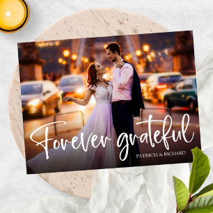 Cartão Postal Feliz Casamento Obrigado Foto