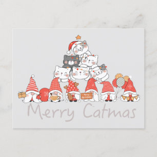 Cartão Postal Feliz Catmas Natal bonito