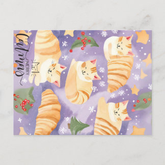 Cartão Postal Feliz Catsmas