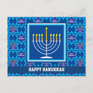 Cartão Postal 🕎 Feliz Chanucá, Menorah, cartão-postal personali