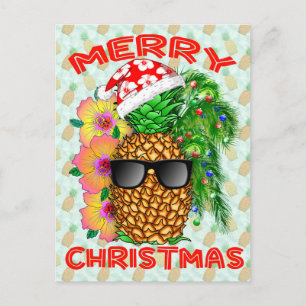 Cartão Postal Feliz Christams Pineapple