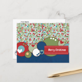 Cartão Postal Feliz Círculo de Natal