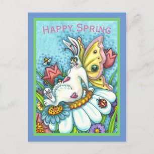 CARTÃO POSTAL FELIZ COELHO DE PRIMAVERA FLUTTERBUN, FEIRA DE BUN