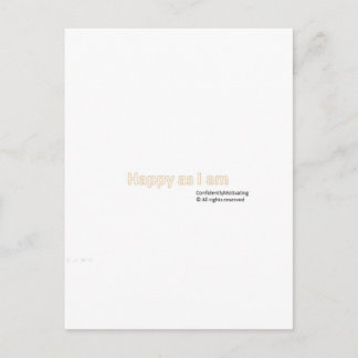 Cartão Postal Feliz como eu sou