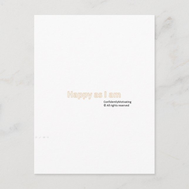 Cartão Postal Feliz como eu sou (Frente)