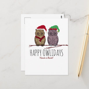 Cartão Postal Feliz Corujafestas, Festivo