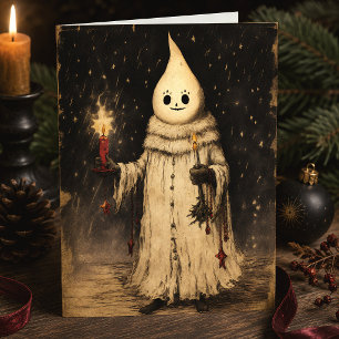 Cartão Postal Feliz Creepmas Natal Fantasma Gótico Vintage