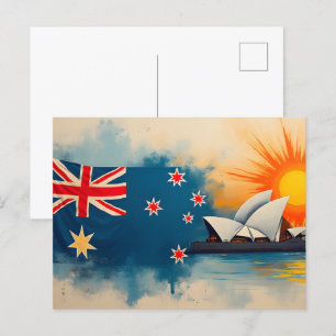 Cartão Postal Feliz Dia da Austrália