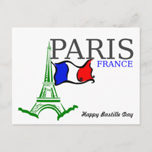 Cartão Postal Feliz Dia da Bastilha França