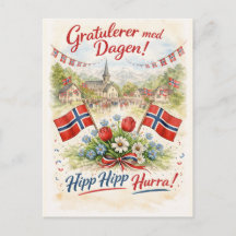 Feliz Dia da Constituição da Noruega - 17 de Maio 