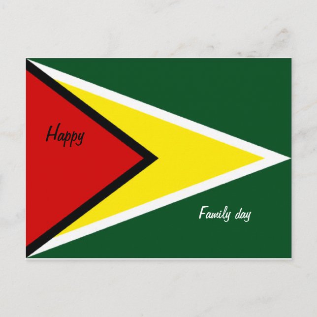 Cartão Postal Feliz dia da família guyana postais (Frente)