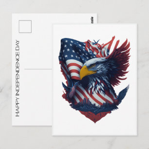 Cartão Postal Feliz Dia da Independência Arte Liberdade Quatro d