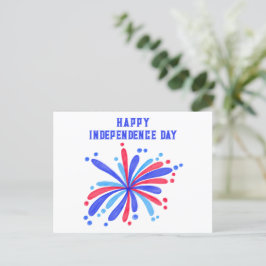 Cartão Postal Feliz Dia da Independência - Postcard de 4 de Julh