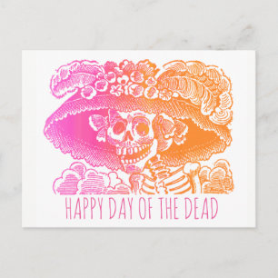 Cartão Postal Feliz Dia Da Morta Catrina Arco-Íris