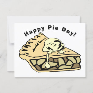 Cartão Postal Feliz Dia da Pizza - Pizza de Maçã