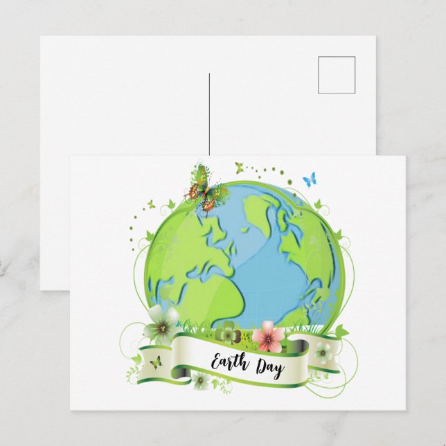 Cartão Postal Feliz Dia da Terra 2024 (Frente/Verso)