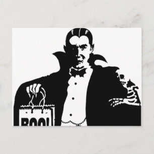 Cartão Postal Feliz Dia das Bruxas de Drácula