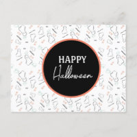 Feliz Dia das Bruxas Doce Fantasma Letras à Mão De