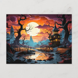 Cartão Postal Feliz Dia das Bruxas | Mão Assaltada Spooky