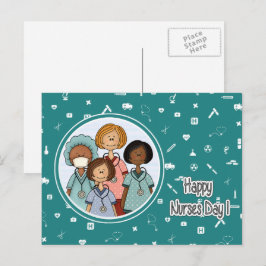Cartão Postal Feliz Dia das Enfermeiras