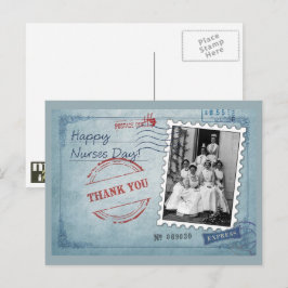 Cartão Postal Feliz Dia das Enfermeiras. Enfermeiros Vintage
