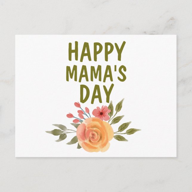 Cartão Postal Feliz Dia das Mães (Frente)