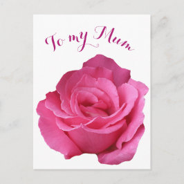 Cartão Postal Feliz Dia das Mães Mamãe rosa floral cor-de-rosa q