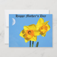 Feliz Dia das Mães Narcisos flores Medalha de Ouro