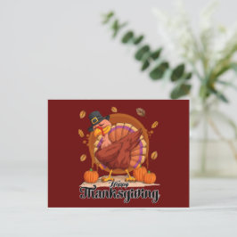 Cartão Postal Feliz Dia de Ação de Graças