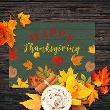Feliz Dia De Ação De Graças Passa A Folhagem Color
