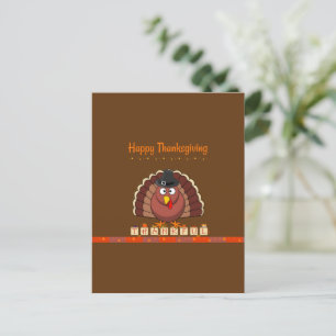 Cartão Postal Feliz Dia de Ação de Graças, Peru Peregrino