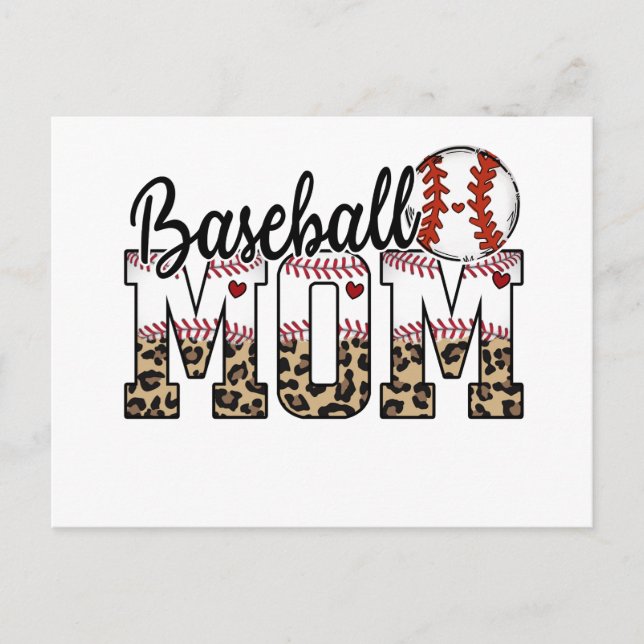 Cartão Postal Feliz Dia de as mães Baseball Mãe! (Frente)