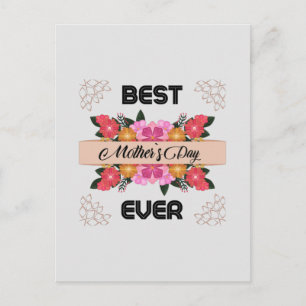 Cartão Postal Feliz dia de as mães Com Amor