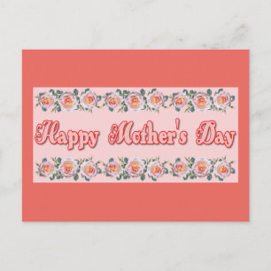 Cartão Postal Feliz Dia de as mães Floral