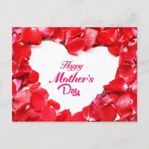 Cartão Postal Feliz Dia de as mães Heart
